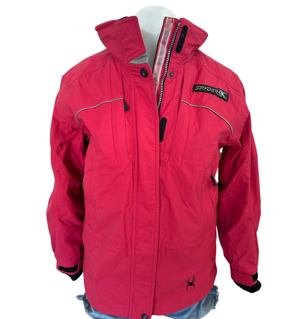 Spyder Xscape 3 in 1 Ski Jacket MEDIUM Pink Black Snowboard Fleece Lining $349